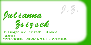 julianna zsizsek business card